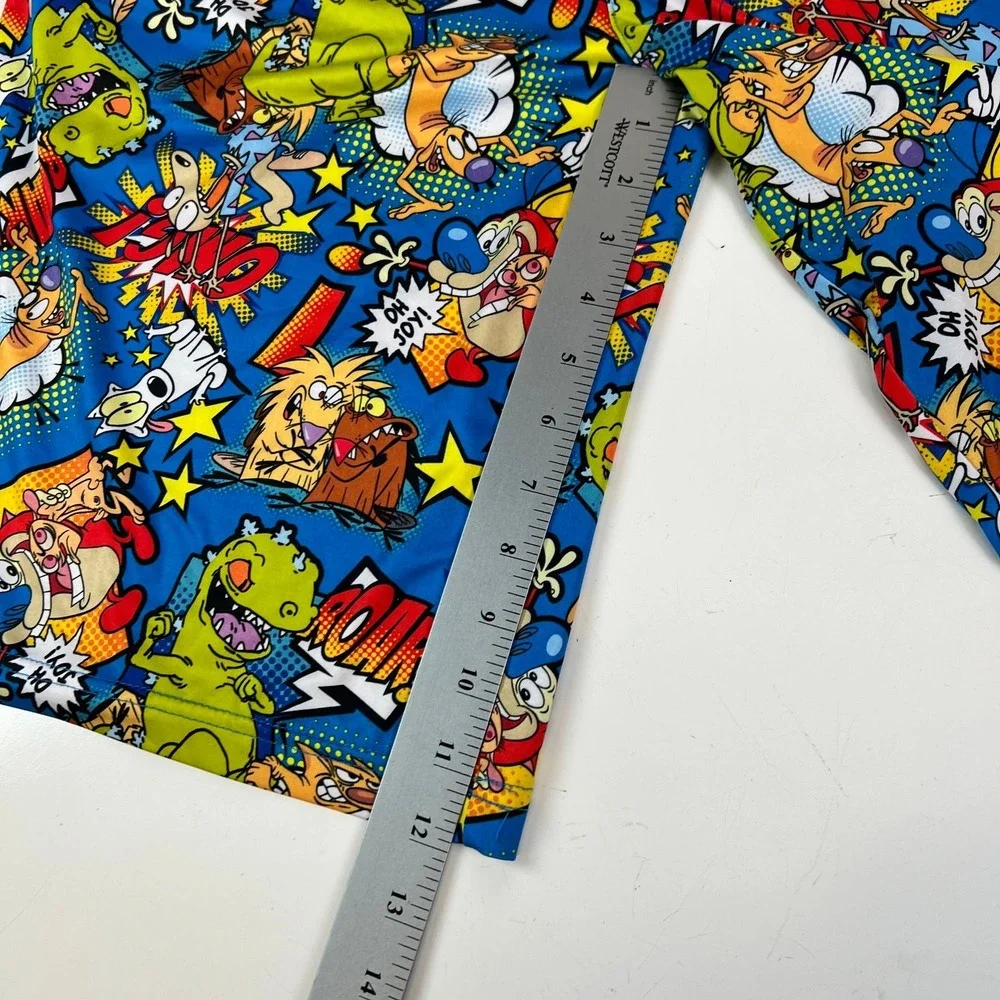 Ren & Stimpy Nickelodeon Happy Happy Joy Shorts‎ Pocket Drawstring Button XL